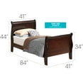 thumbnail image 2 of Glory Furniture Louis Phillipe Twin Sleigh Bed in Cappuccino, 2 of 2