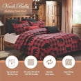 thumbnail image 2 of Red and Black Black Bear Plaid Patchwork Quilt and Sham Set King, 2 of 2