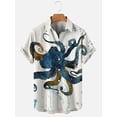 thumbnail image 2 of Camisas hawaianas para hombre, blusas de manga corta con estampado de animales marinos para playa, camisas nuevas de gran tamaño, ropa de diseñador para hombre de alta calidad, 2 of 4