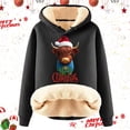 thumbnail image 2 of WILLBEST Sudadera Deportiva para Mujer con Capucha y Estampado Navideño de Vaca XX-Grande, 2 of 4