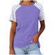 thumbnail image 2 of Fiudx Tops para Mujer Camisa de Manga Corta para Mujer con Camiseta Informal con Botones Estampados a Cuadros, 2 of 3