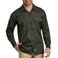 thumbnail image 2 of Dickies Mens Long-Sleeve Work Shirt, M, Olive Green, 2 of 5