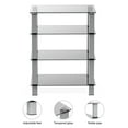 thumbnail image 3 of FITUEYES Luxury Gray AV Component Media Stand Audio Rack 4-Tier Entertainment Shelves TV Stand for Entertainment Center Stereo Cabinet, 3 of 5