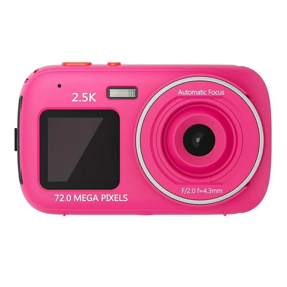 Digital Camera 16x Zoom Dual Screen 72MP HD Camera with MP3 Player Function Auto Focus Camera for Kids Red