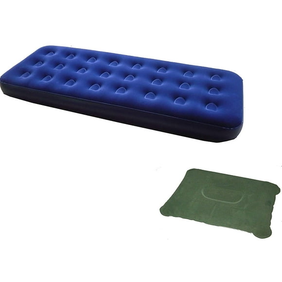 Zaltana Single Size Air Mattress and Inflatable Pillow Combo (AMS+PL1)