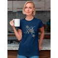 thumbnail image 2 of Always Star Silver Glitter Shaped T-Shirt Women -Image by Shutterstock, Female Large, 2 of 4