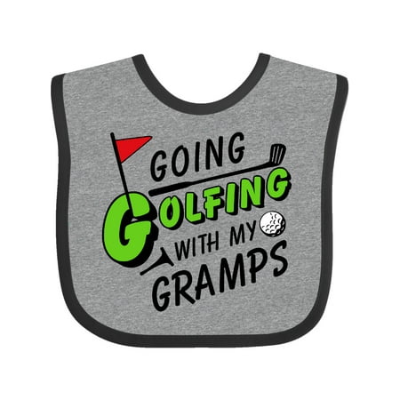

Inktastic Going Golfing with my Gramps- kids golf Gift Baby Boy or Baby Girl Bib