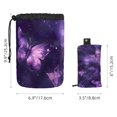 thumbnail image 5 of PhooArto Travel Cosmetic Bags Barrel Makeup Bag, Multifunctional Toiletry Bucket Bags Round Organizer Storage Pocket, Galaxy Purple Butterfly Pattern, 5 of 6