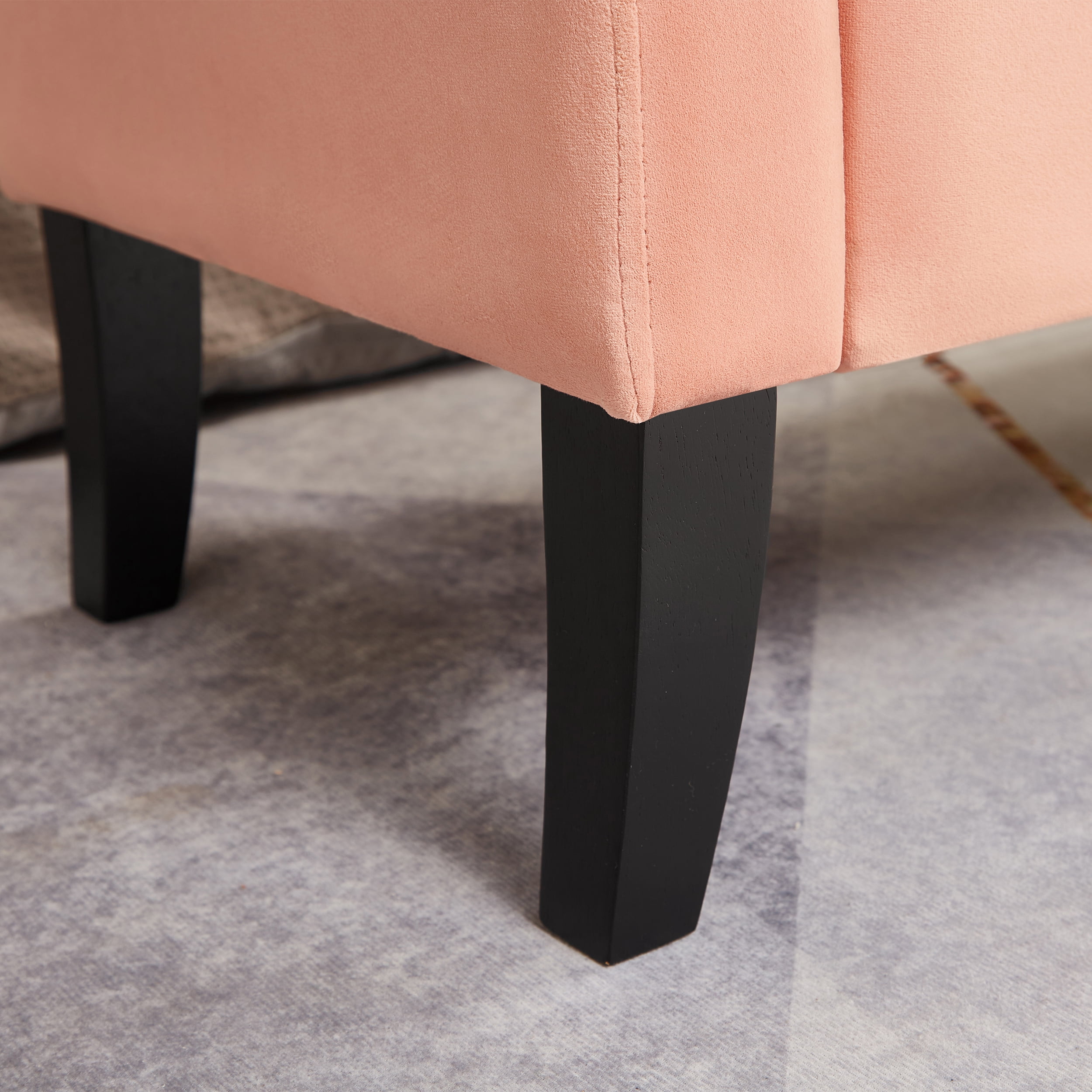 Miniyam 51.5" Tufted Storage Bench for Bedroom or Hallway, Pink