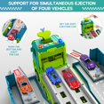 thumbnail image 3 of Toy Carrier Truck Race Track Diuerma con 8 coches de carreras de más de 3 años, 3 of 6