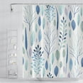 thumbnail image 2 of Eucalyptus Leaves Bathroom Shower Curtain Teal Watercolor Leaf Waterproof Polyester Shower Curtains Shower Curtain with Hooks Modern Artistic Aesthetics Home Decorative, 72x72 Inch, 2 of 6