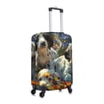 thumbnail image 6 of Cauagu Sunflower Field Spotted Dog Print Travel Luggage Cover,Travel Dust-proof Suitcase Cover Softside Suitcase Protector for 18-32inch,Not Included Suitcase, 6 of 8