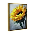 thumbnail image 3 of Stupell Yellow Sunflower Blossom Close Up Botanical & Floral Painting Gold Floater Framed Art Print Wall Art, 3 of 6