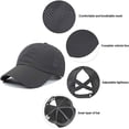 thumbnail image 5 of LAICAIW Womens Criss Cross Ponytail Hat Quick Drying Baseball Cap Sun Hats UV Protection Sport Cap, 5 of 5