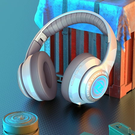 Wireless Earbuds Wireless Bluetooth Headphones Over Ear With RGB Light And Mic 8 Hours Of Use Foldable Headset