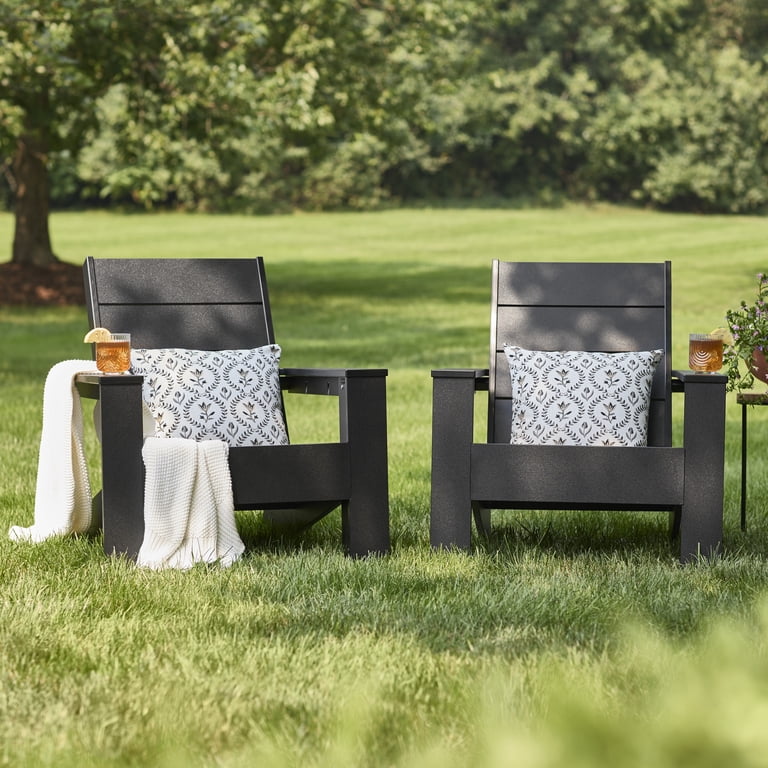 Better Homes & Gardens Ezra Outdoor HDPE Adirondack Chair, Black