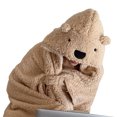 thumbnail image 2 of Cape de couverture d'hiver - avec capuche épaisse et douce en peluche chaude portable pour enfants et adultes(beige), 2 of 12