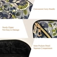 thumbnail image 5 of FORMRS Makeup Bag Travel Cosmetic Organizer for Women Fold Flat Zipper Pouch with Handle, Green Floral, 5 of 8