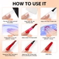 thumbnail image 3 of 6Pcs Gel Nail Polish Set-Soak Off UV Gel Polish, Blush Pink Jelly Pink with Glitter,Long Lasting Nail Gel Kit for Salon and Home Use 8ML, 3 of 8