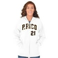 thumbnail image 4 of Puerto Rico Baseball Game Player 21 Unisex Fleece Graphic Zip Up Hoodie Brisco Brands 4X, 4 of 5