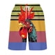 thumbnail image 3 of Mens Pantalones Cortos Atléticos Llama Impresión Especial Gallo, Pantalones Cortos de Playa Casual Pantalones para Hombres, 3 of 5