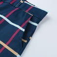 thumbnail image 7 of snowsong Mens Dress Pants Work Pants For Men Men's Casual Plaid Print Pencil Pants Zipper Elastic Waist Pants Trousers Pants For Men Dark blue S, 7 of 7