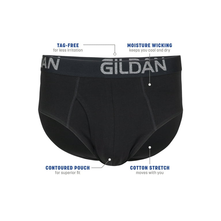 Gildan Men's Cotton Stretch Briefs 5-Pack, Sizes S-2XL