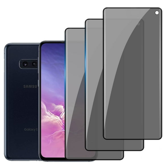 Zonyee Privacy Screen Protector Tempered Glass for Samsung Galaxy S10E - Scratch Resistant Protective Film - Easy Installation Edge to Edge Protection - Bubble Free