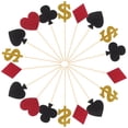 thumbnail image 3 of EeaseMX 27 adornos de papel con purpurina para tartas, con temática de casino, para decorar tartas de póker, fiestas de cumpleaños, postres (9 unidades en 1 juego), 3 of 8