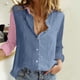 thumbnail image 1 of ICHUANYI Clearance Women Printed Cotton Long Sleeve Tank Career Bloues Cardigan Tops(Navy, XXL) ICHUANYI WER2023080902488, 1 of 6