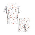 thumbnail image 5 of Leidass Mens Halloween Pajama Set Short Sleeve Sleepwear Lounge Set Crew Neck Tee and Shorts Casual Homewear Two Piece Outfit White M, 5 of 7