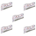 thumbnail image 2 of Wweixi Stylish PVC Waterproof Waist Line For Wall Sturdy And Easy To Clean Wood Marbling SelfAdhesive Skirting Line Safe white vine flower 5Set, 2 of 6