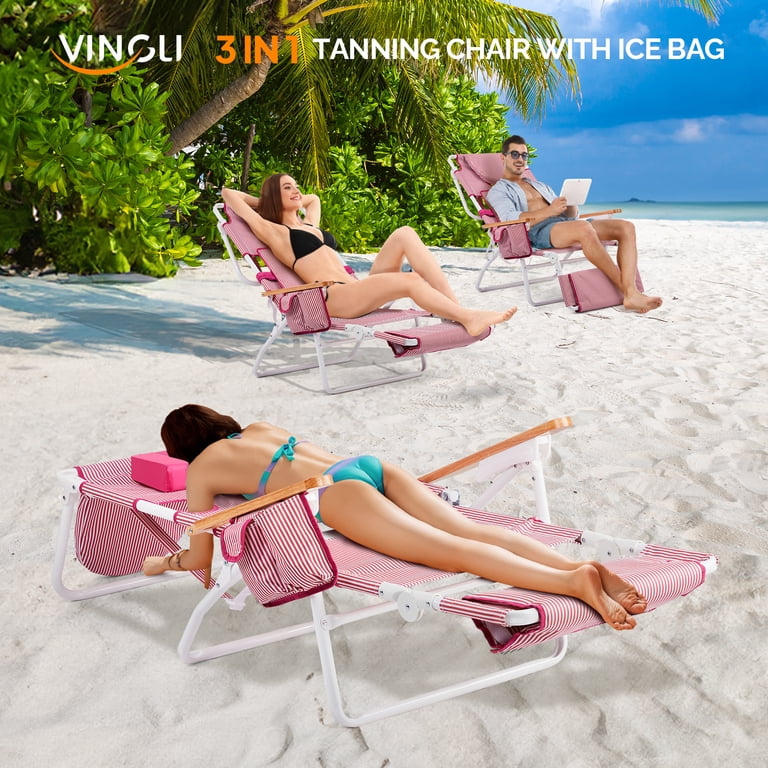 Ktaxon Premium 3-in-1 Outdoor Lounge Chair – Adjustable Recliner