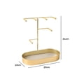 thumbnail image 3 of Estante de almacenamiento de joyería multifuncional Mini soporte de joyería (almohadilla de cuero dorado) Sywqhk Libre de BPA, 3 of 6