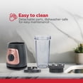 thumbnail image 5 of Holstein Housewares Personal Blender Grey Rose Gold with 25oz Travel Jar, 2 Speeds + Pulse Function, Dishwasher-Safe, 5 of 7