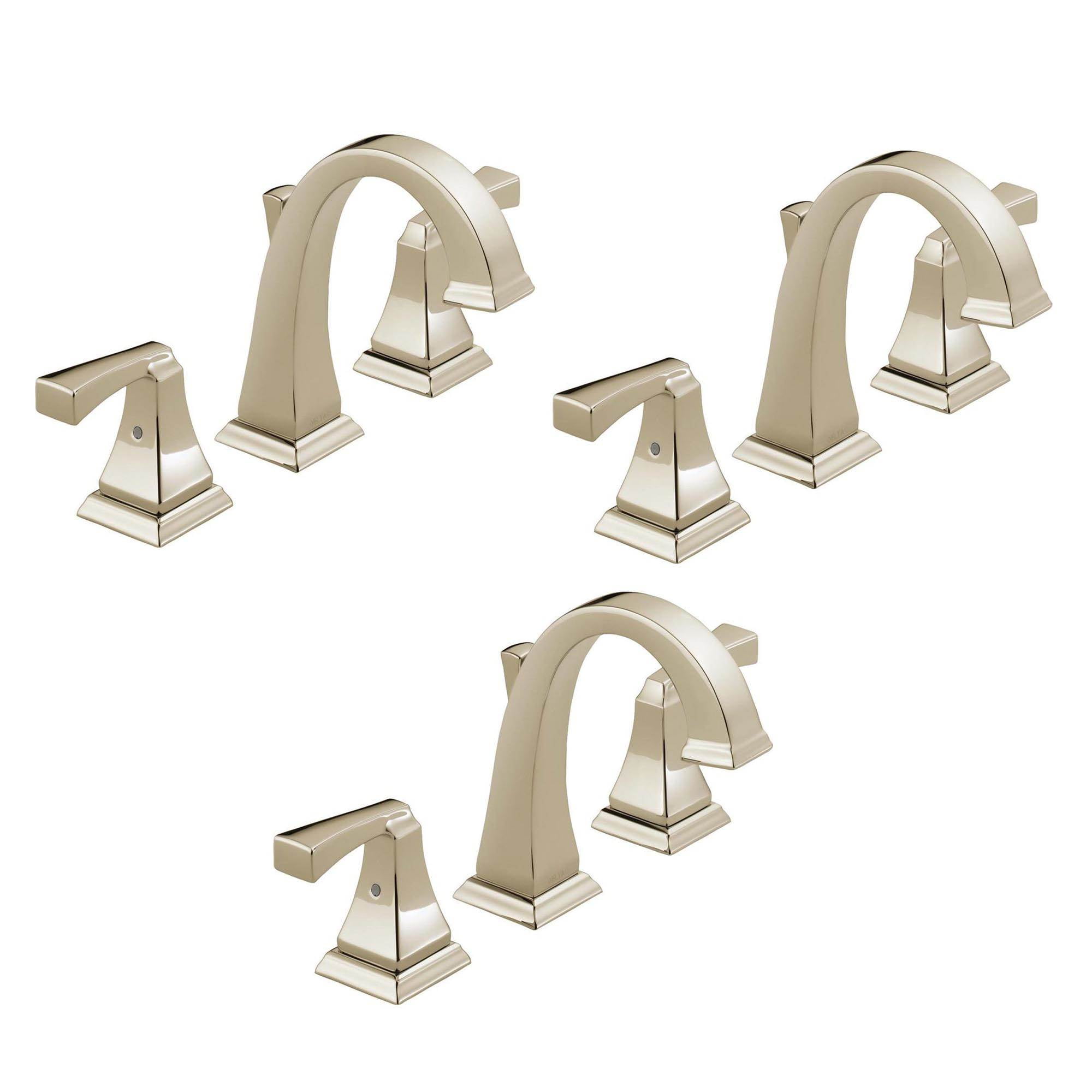 Delta Dryden 2 Handle Widespread Bathroom Faucet, Polished Nickel (3