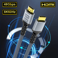 thumbnail image 3 of Cable HDMI 2.1 8K 4K a 120 Hz 8K a 60 Hz 48 Gbps EARC ARC HDCP HDR de ultraalta velocidad para cable de video RTX PC portátil proyector TV HD PS5, 3 of 5