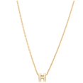 thumbnail image 1 of Hermès Collier Pendentif Mini Pop H en Or Laqué Blanc, 1 of 5