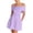 Light Purple, variant on Elegant Off Shoulder Mini Dress Women Slash Neck Sleeveless Backless A-line Evening Dresses Party Dresses Black L