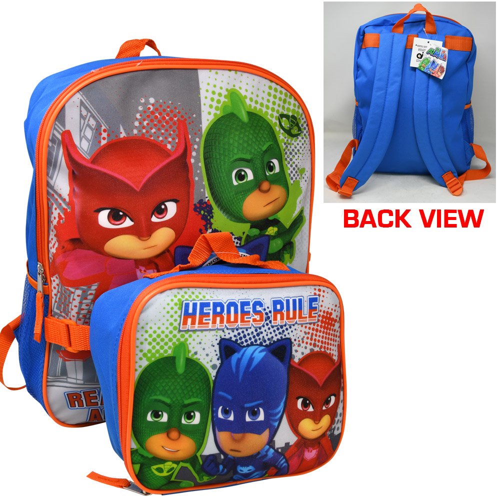 PJ Masks PJ Mask 16" Backpack with Shaped Lunch Bag