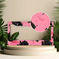 thumbnail image 2 of 1 Pcs Black Roses on Pink License Plate Frame, License Plate Cover for Car Decorative Parts, Aluminum License Plate Bracket Holder Rust-Proof Weather-Proof for US Standard Car, 2 of 9