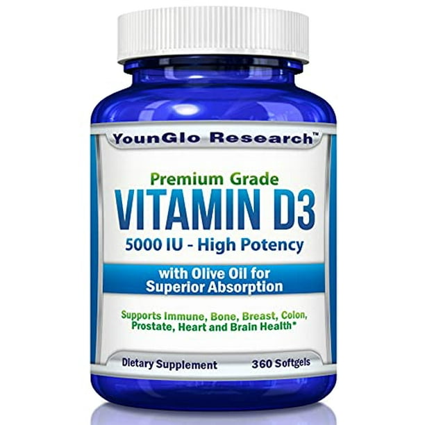 Vitamin D3 5000 IU in Non GMO Olive Oil Powerful Health Benefits