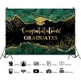 thumbnail image 3 of Congrats Grad Graduation Backdrop Class of 2025 Golden Flower Bachelor Cap Decorations Background Congratulations Graduate Floral Commencement Prom Birthday Banner Photo Booth, 3 of 10