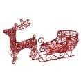 thumbnail image 4 of Adornos de trineo de alce, manualidades, accesorios para fotos, trineo de renos de Navidad pequeño portátil para el hogar, dormitorio, adorno de Rojo, 4 of 8
