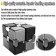 thumbnail image 5 of FUFUYOU Metal Fidget Toys Infinity Cube para hombres Ansiedad Alivio del estrés Material de aleación de aluminio (negro y plata), 5 of 5