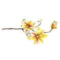 thumbnail image 3 of Ramo de flores de simulación de rama de flores artificiales de 3 cabezas con hojas Decoración floral de oficina en casa, marrón Eigraketly HA7281-05B, 3 of 6