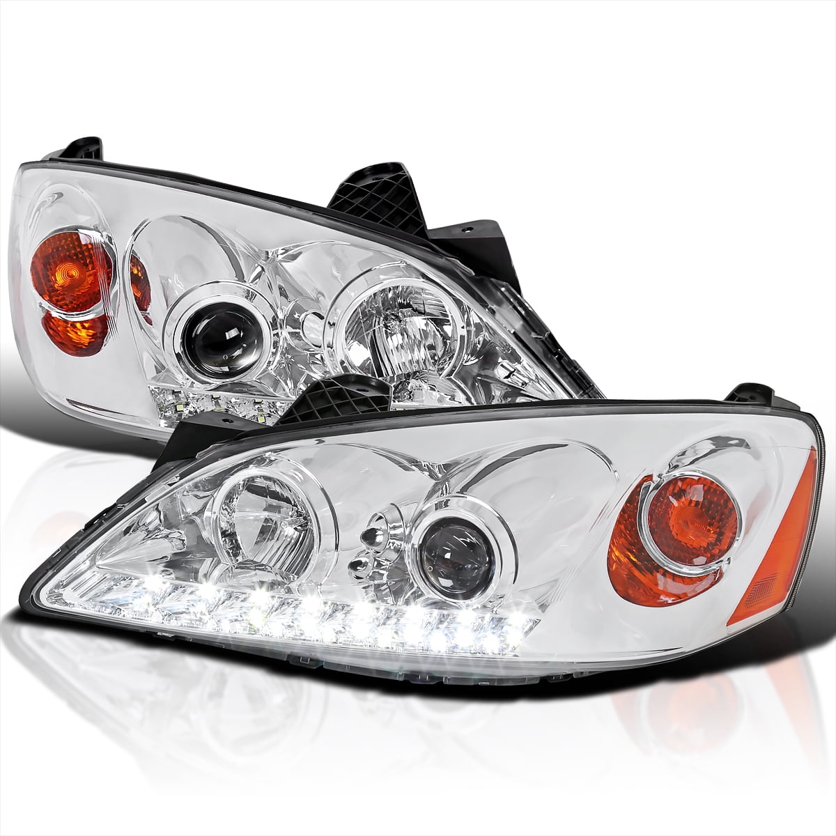 SpecD Tuning Chrome Projector Headlights Head Lamp W/LED Compatible