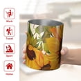thumbnail image 5 of 12oz Coffee Tumblers Beige Calligraphy Sunflower Pattern Stainless Steel Vacuum Insulated Travel Tumbler Coffee Cups Mug with Lid and Straw with Cleaning Brush for Cold & Hot Drinks, 5 of 5