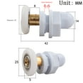 thumbnail image 1 of 4 x Rouleaux/roulettes de Porte de Douche Diamètre des Roues 19, 23, 25, 27 Ou 29mm, 1 of 8
