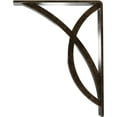 thumbnail image 4 of Ekena Millwork 2"W x 7 1/2"D x 10"H Miller Wrought Iron Bracket, (Triple center brace), Antiqued Pale Gold, 4 of 9